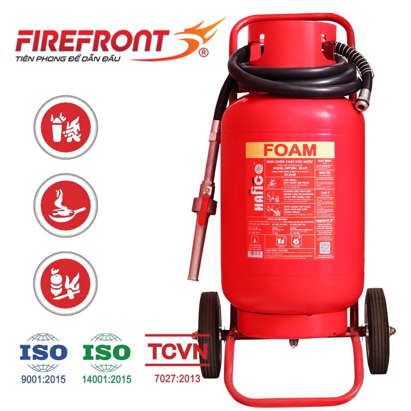 Bình chữa cháy bọt foam di động 25L Hafico