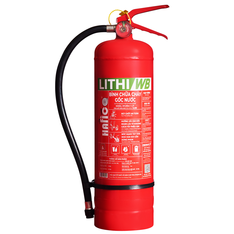 Bình chữa cháy pin lithium-ion 4L Hafico LITHI/WB