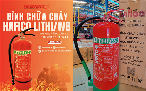 Bình Chữa Cháy Pin Lithium-Ion Hafico LITHI/WB: Giải Pháp An Toàn Cho Xe Điện Của Bạn