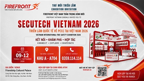 FireFront Việt Nam trân trọng kính mời quý khách hàng và đối tác tham dự triển lãm quốc tế Secutech Việt Nam 2026 !!!