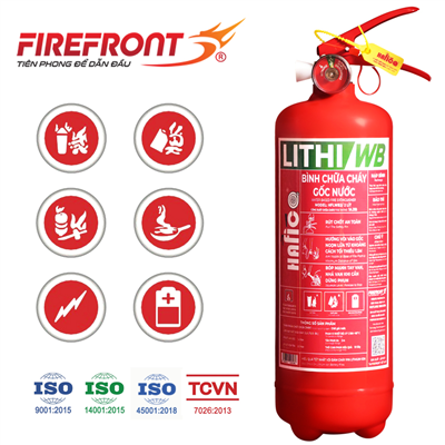 Bình chữa cháy pin lithium-ion 2L Hafico LITHI/WB