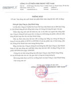THÔNG BÁO TẠM DỪNG SẢN XUẤT MODEL BÌNH CHỮA CHÁY BỘT KHÔ ABC DI ĐỘNG